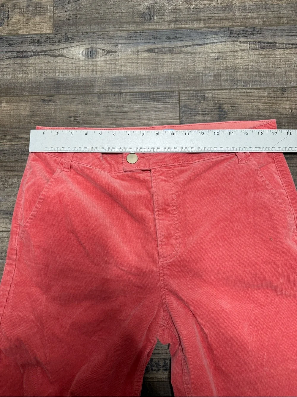 Draper Jeans RSVP Coral Wide-Leg Corduroy Pants Women's Size 16